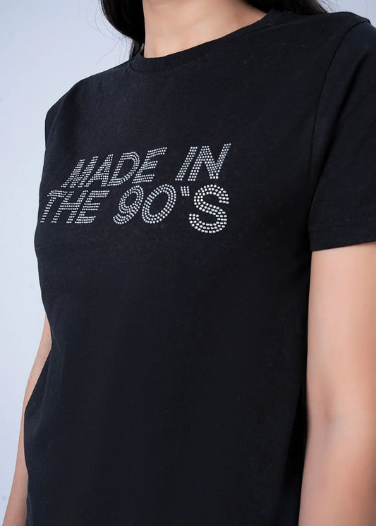 KNITTED TOP BLACK - LDS-A1793