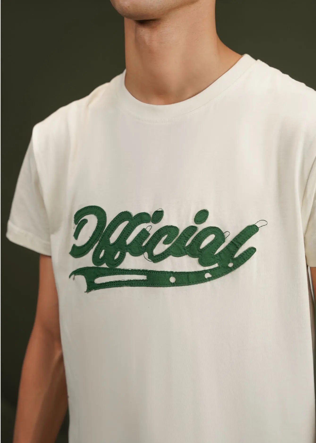 T-SHIRT OFF WHITE GREEN ART - GTS-B3906