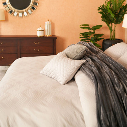 7 PCS DUVET COVER SET SILVER-25N