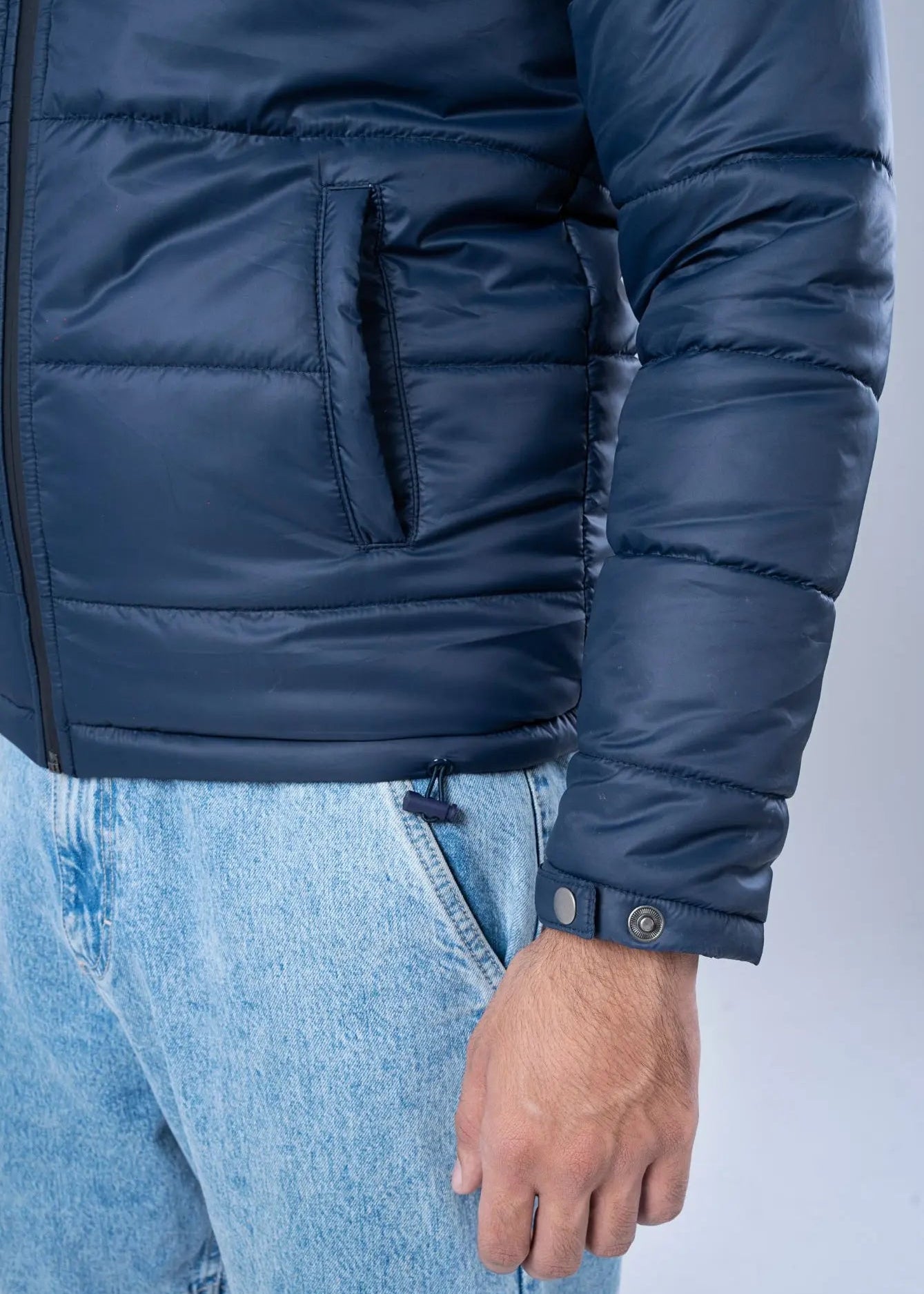 BUBBLE/QUILTED JACKET F/SLV NAVY - GTS-6390