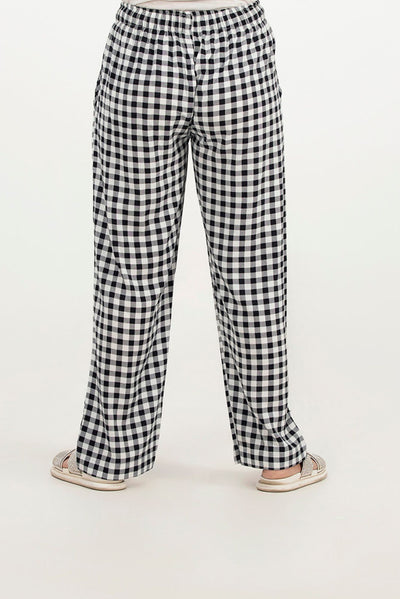 Picture of LT-1114-A BLACK & WHITE CHECK TROUSER - Chenone Official - Online Shopping