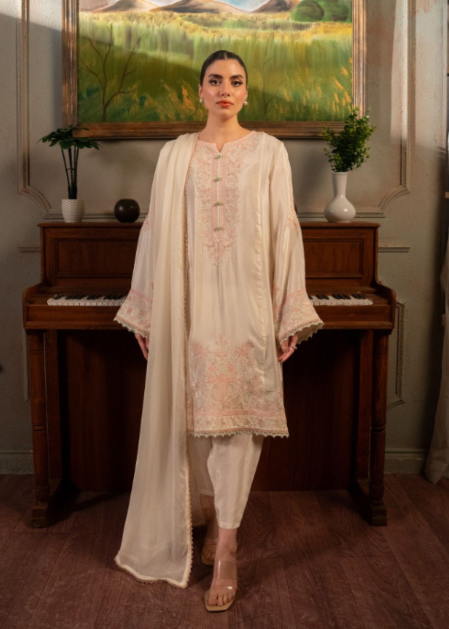 LDS-7186 3PCS SUIT OFF WHITE