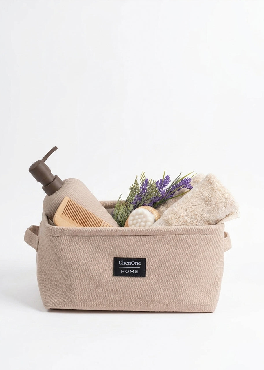 BEIGE STORAGE BASKET