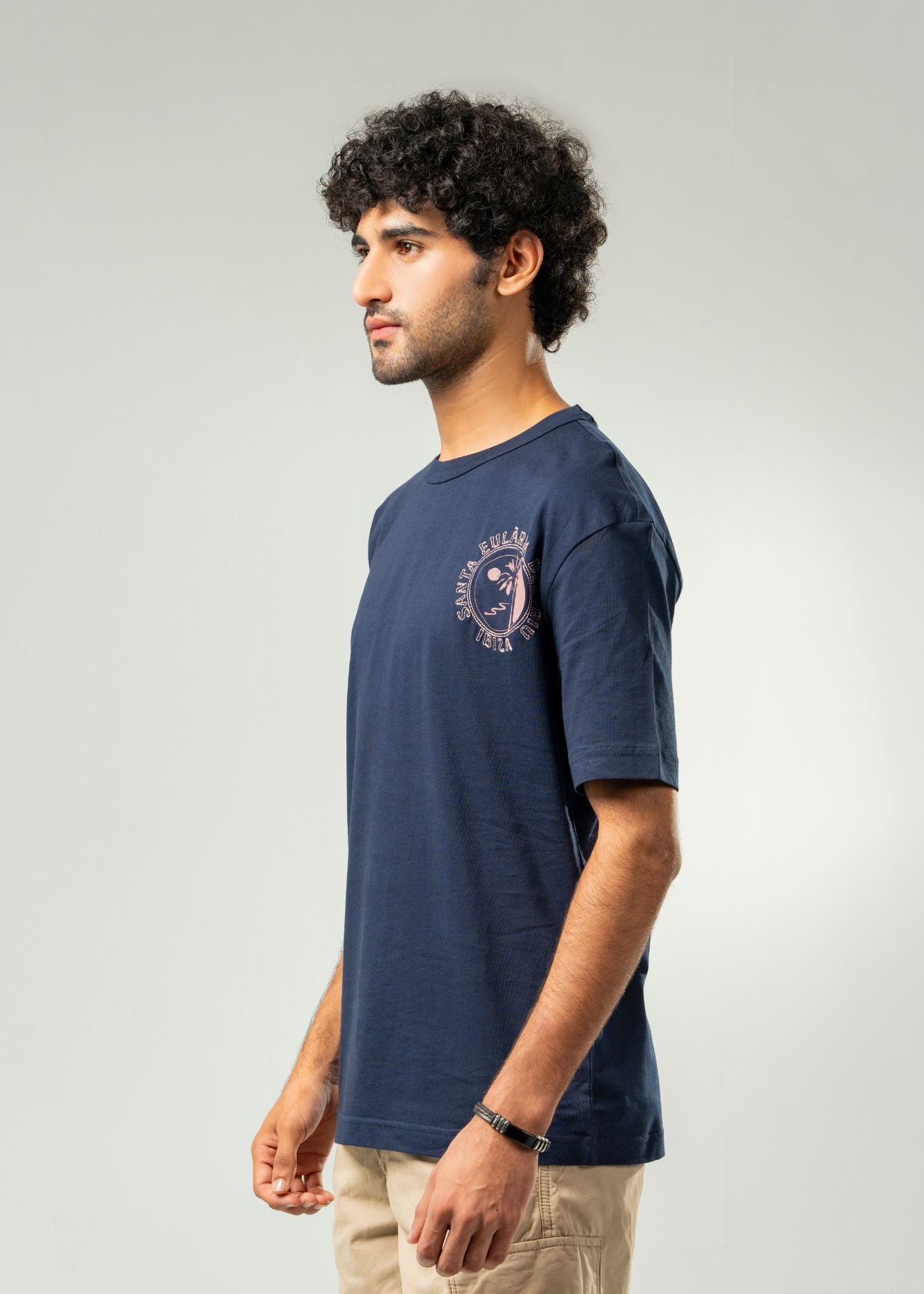 Picture of GTS-B4233 T SHIRT ROUND NECK H/SLV NAVY BLUE - Chenone Official - Online Shopping