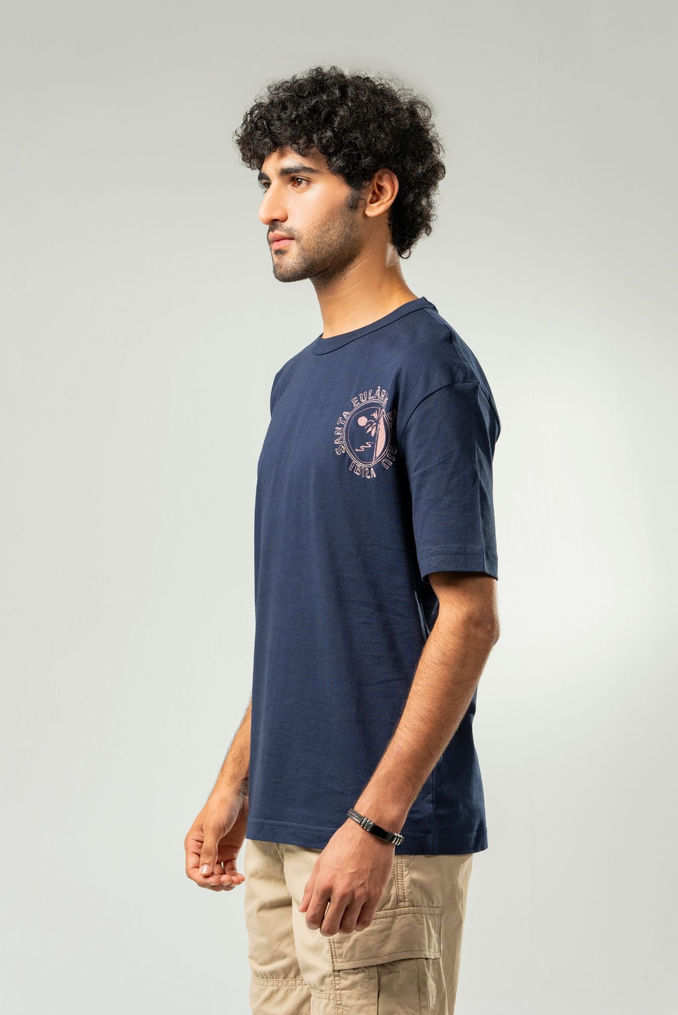 Picture of GTS-B4233 T SHIRT ROUND NECK H/SLV NAVY BLUE - Chenone Official - Online Shopping