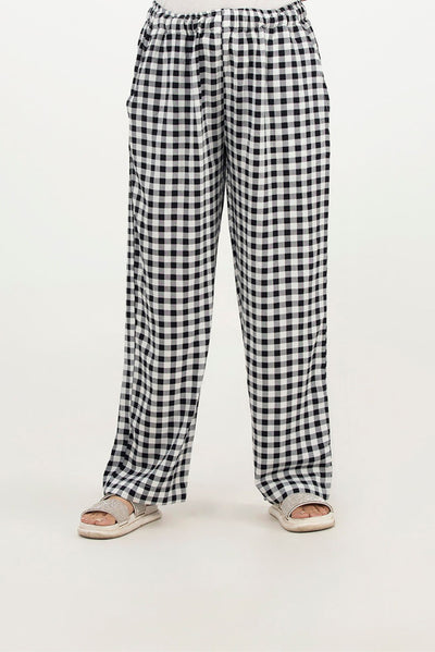 Picture of LT-1114-A BLACK & WHITE CHECK TROUSER - Chenone Official - Online Shopping