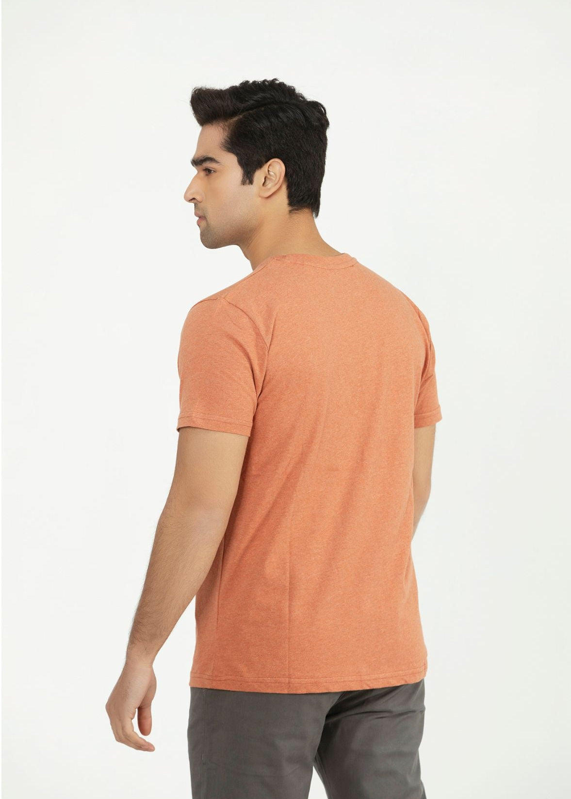 Picture of GTS-B4051-24 T-SHIRT H/SLV ORANGE MARL - Chenone Official - Online Shopping