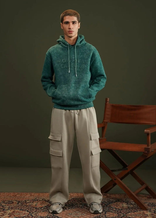 PULL OVER HOODIE TEAL - GTS-B4294