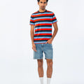 T-SHIRT NAVY/RED STRIPE - GTS-B4344