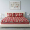 COTTON BED SHEET SET KING D14