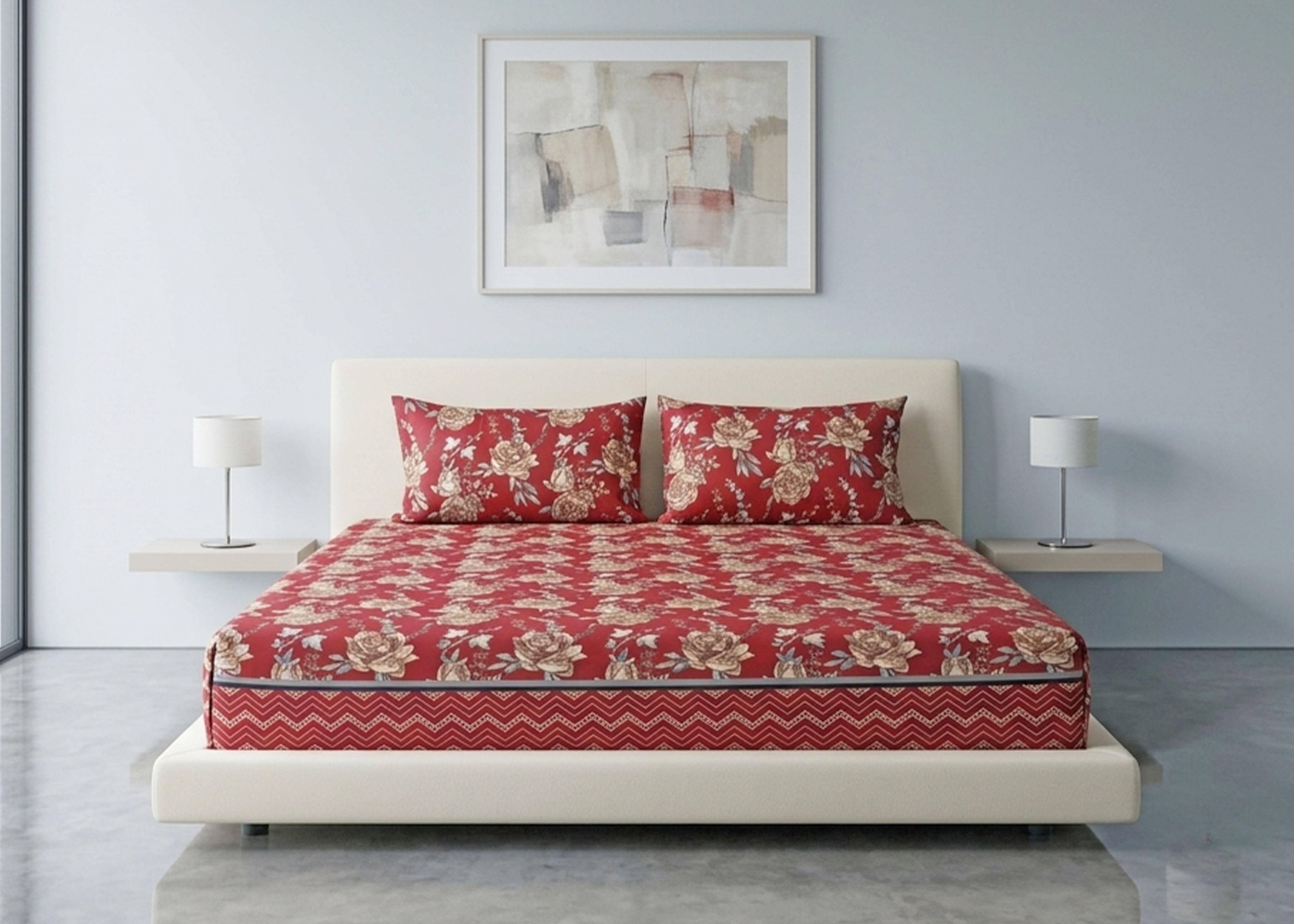 COTTON BED SHEET SET KING D14