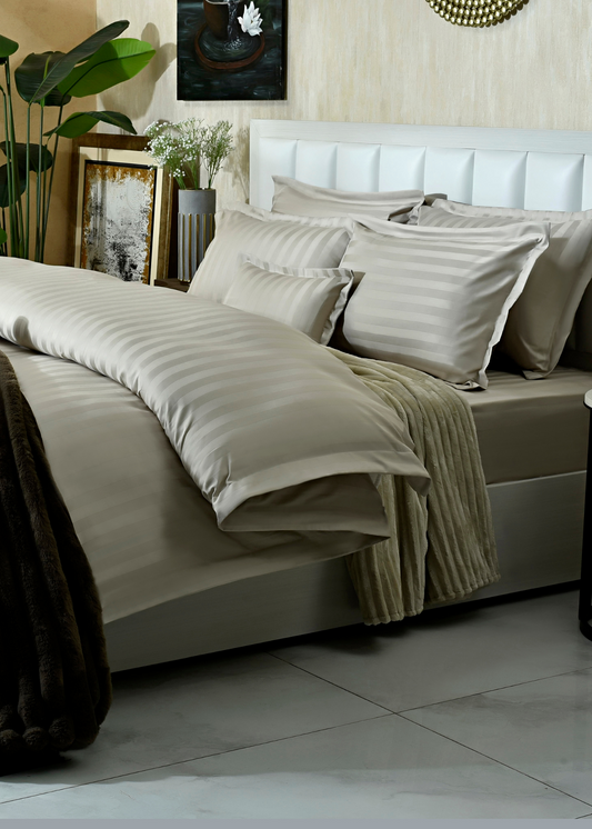 7 PCS DUVET COVER SET BIEGE DREAMY-25WP