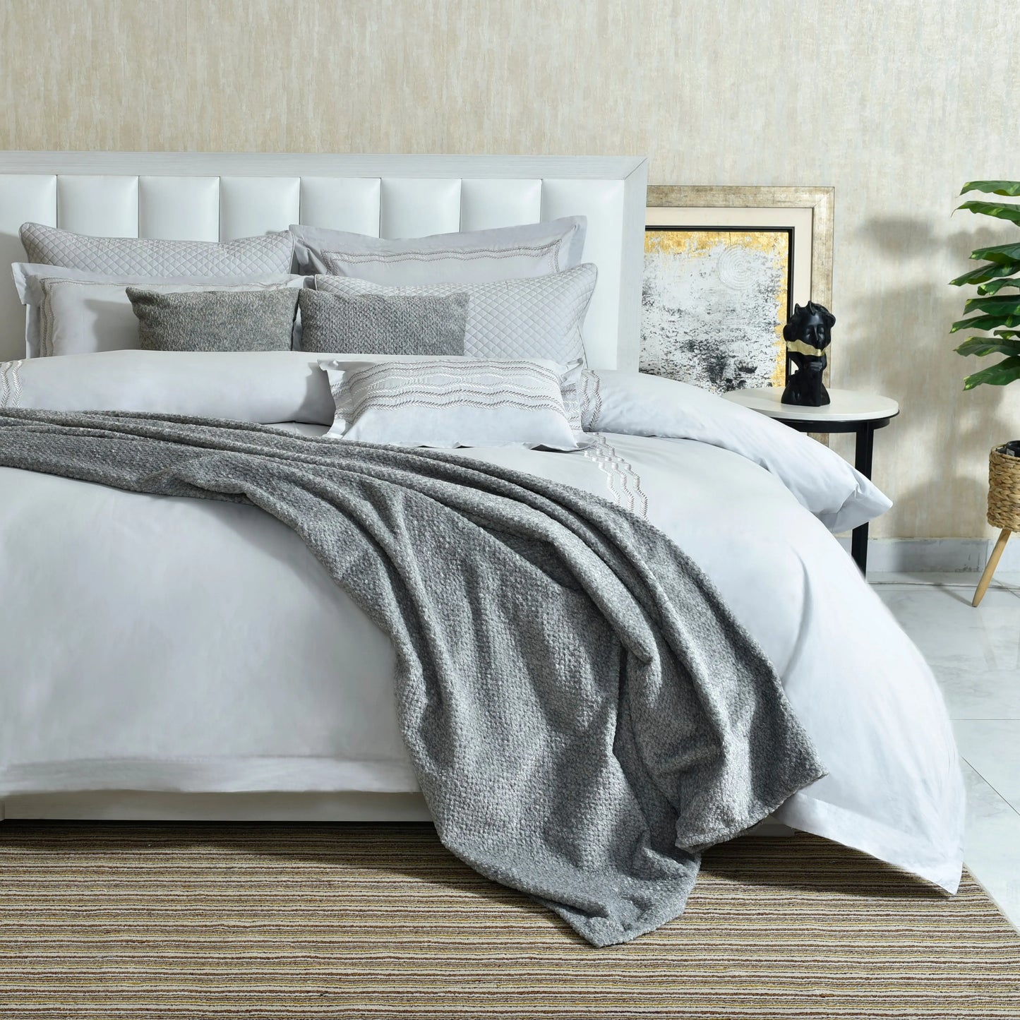 7 PCS DUVET COVER SET PEARL GREY-25