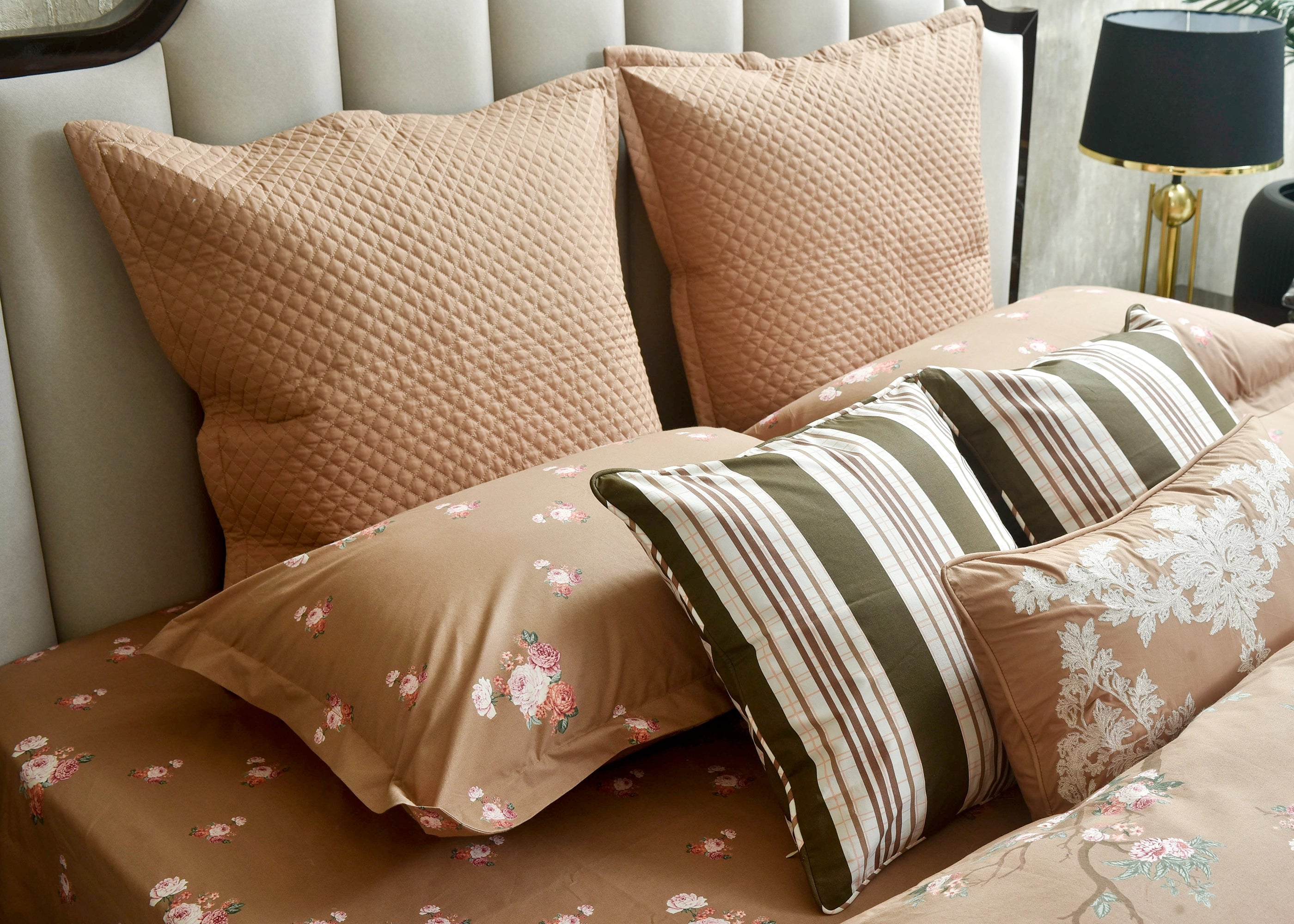 Eurosham Cover Quilted Coffee | ChenOne Home Textile