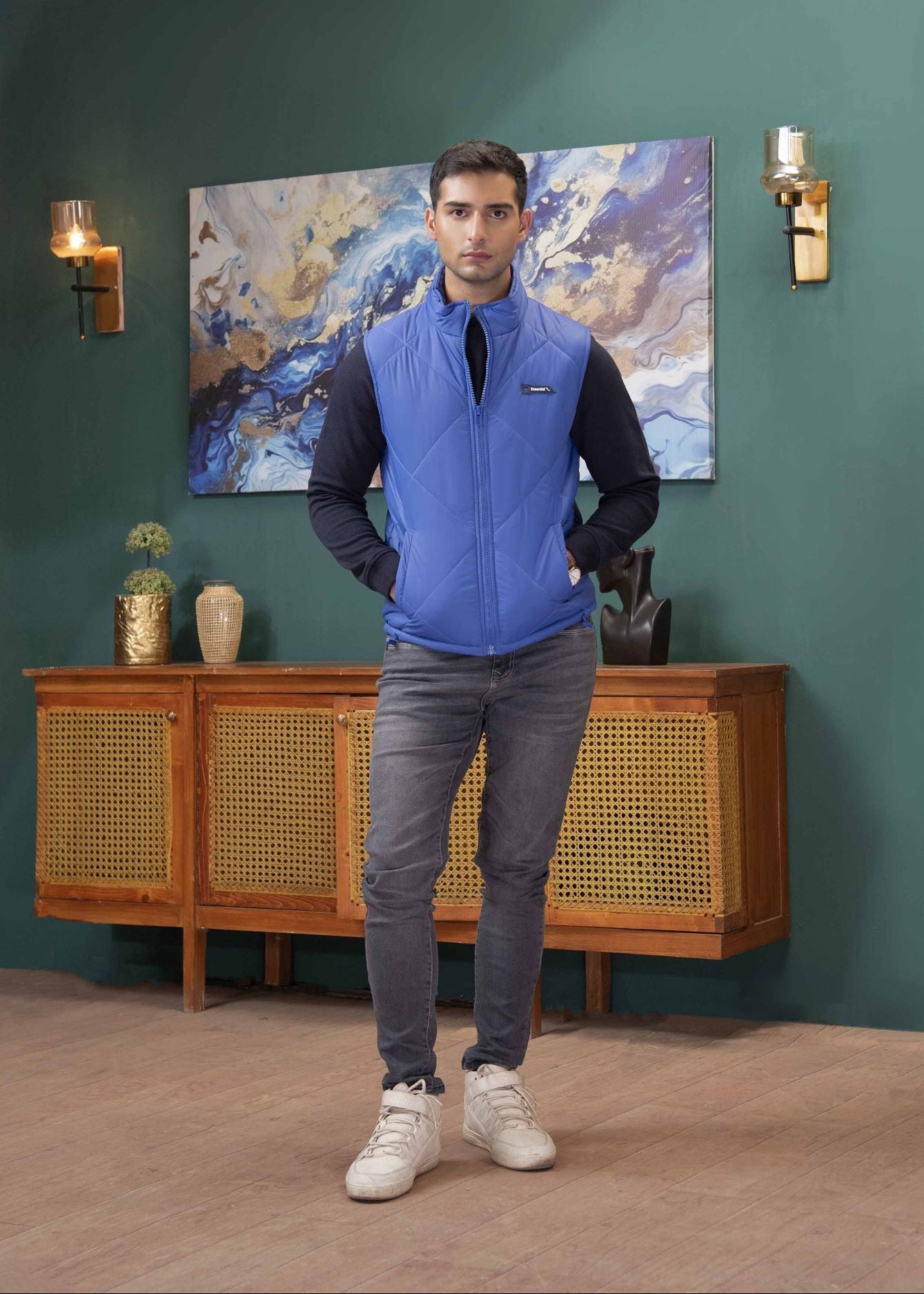 Picture of GTS-6391 PUFFER JACKET SLV LESS INK BLUE - Chenone Official - Online Shopping