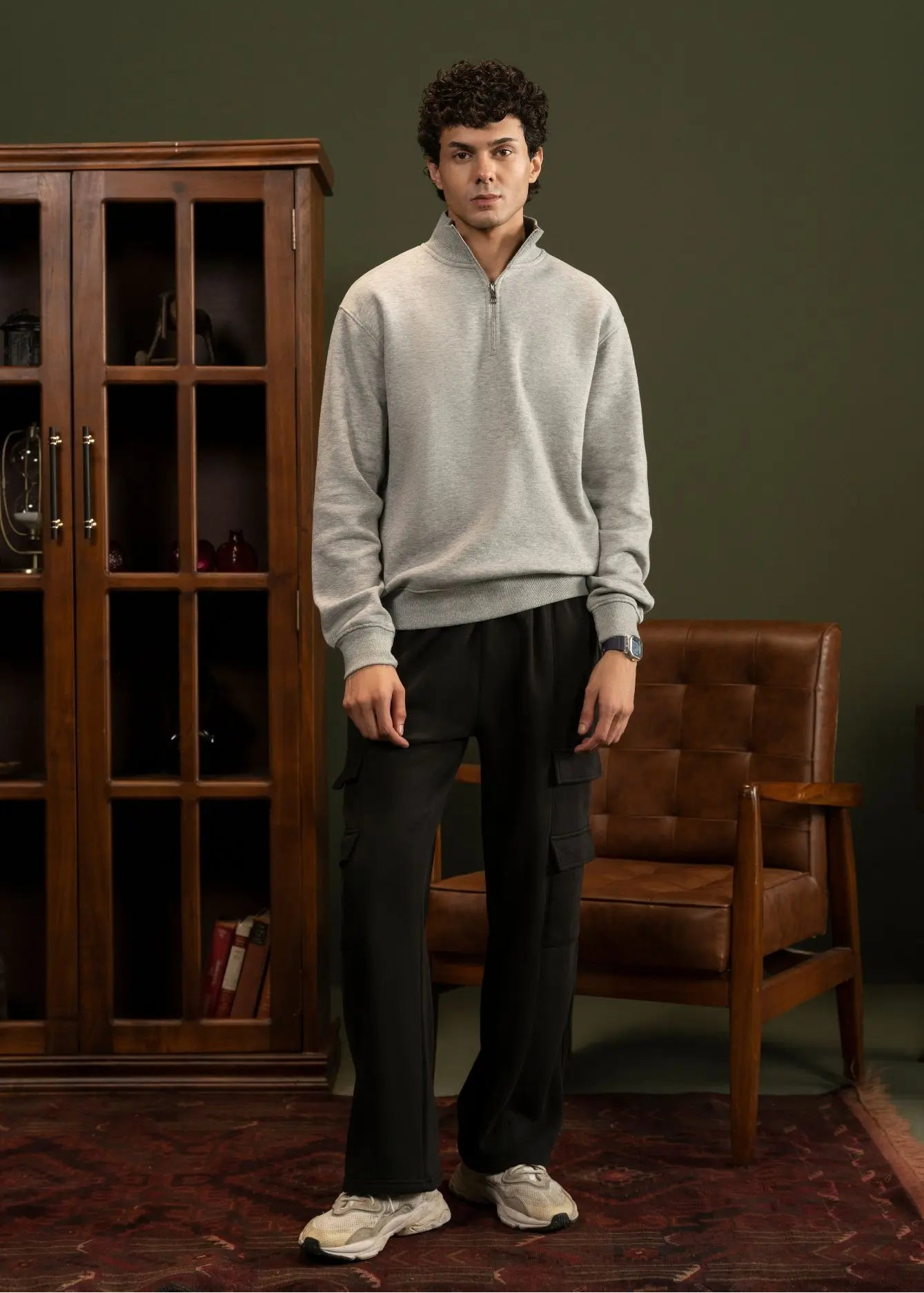 PULL OVER KNITTED GREY - GTS-B4298