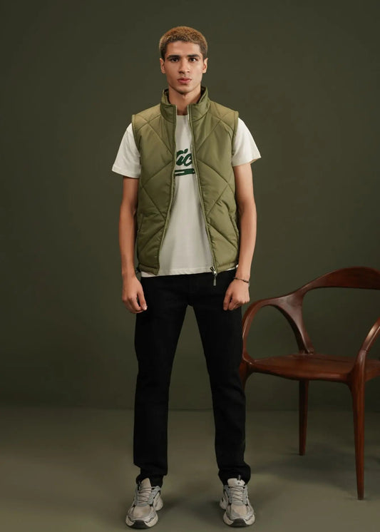 BUBBLE/QUILTED JACKET OLIVE - GTS-6385