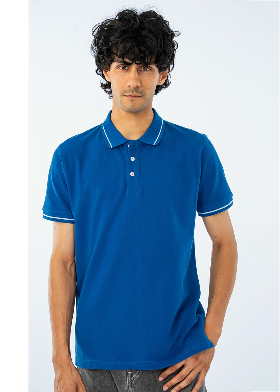POLO SHIRT PIQUE L/BLUE - GTS-B4334