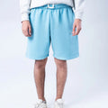 KNITTED CASUAL SHORT SKY BLUE - GTS-B4325
