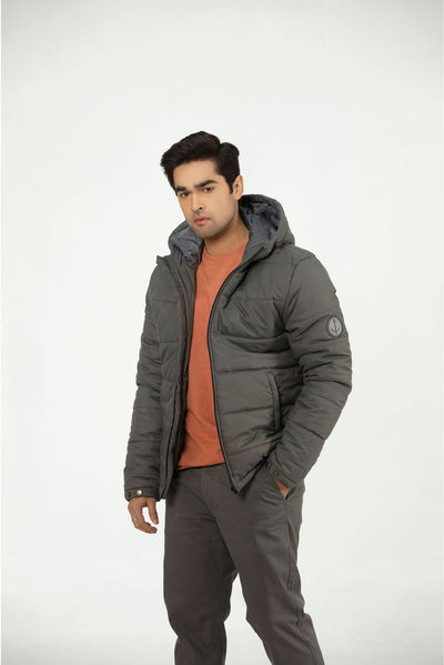 Picture of GTS-6388 FASHION JACKET F/SLV WITH HOODIE GREY - Chenone Official - Online Shopping