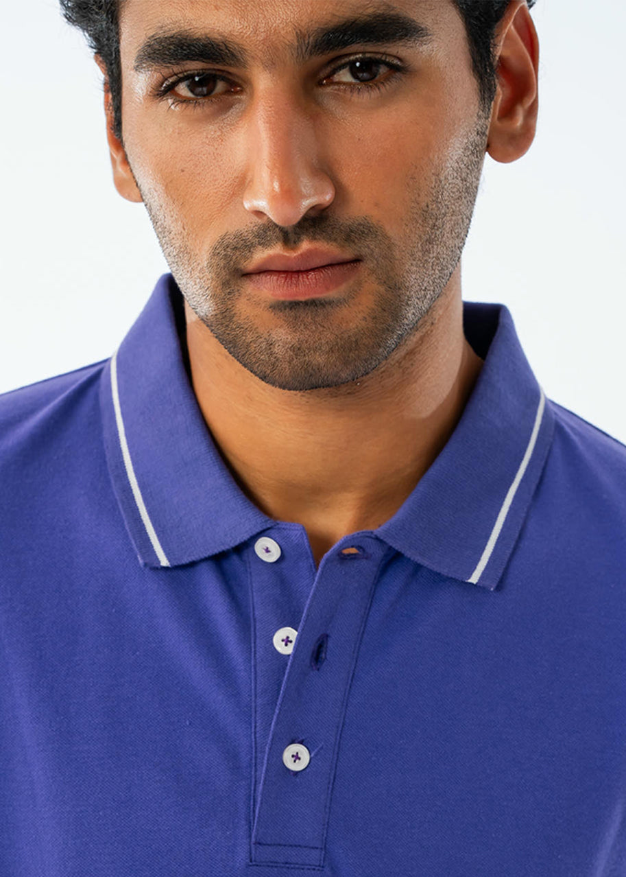 POLO SHIRT PIQUE PURPLE - GTS-B4334