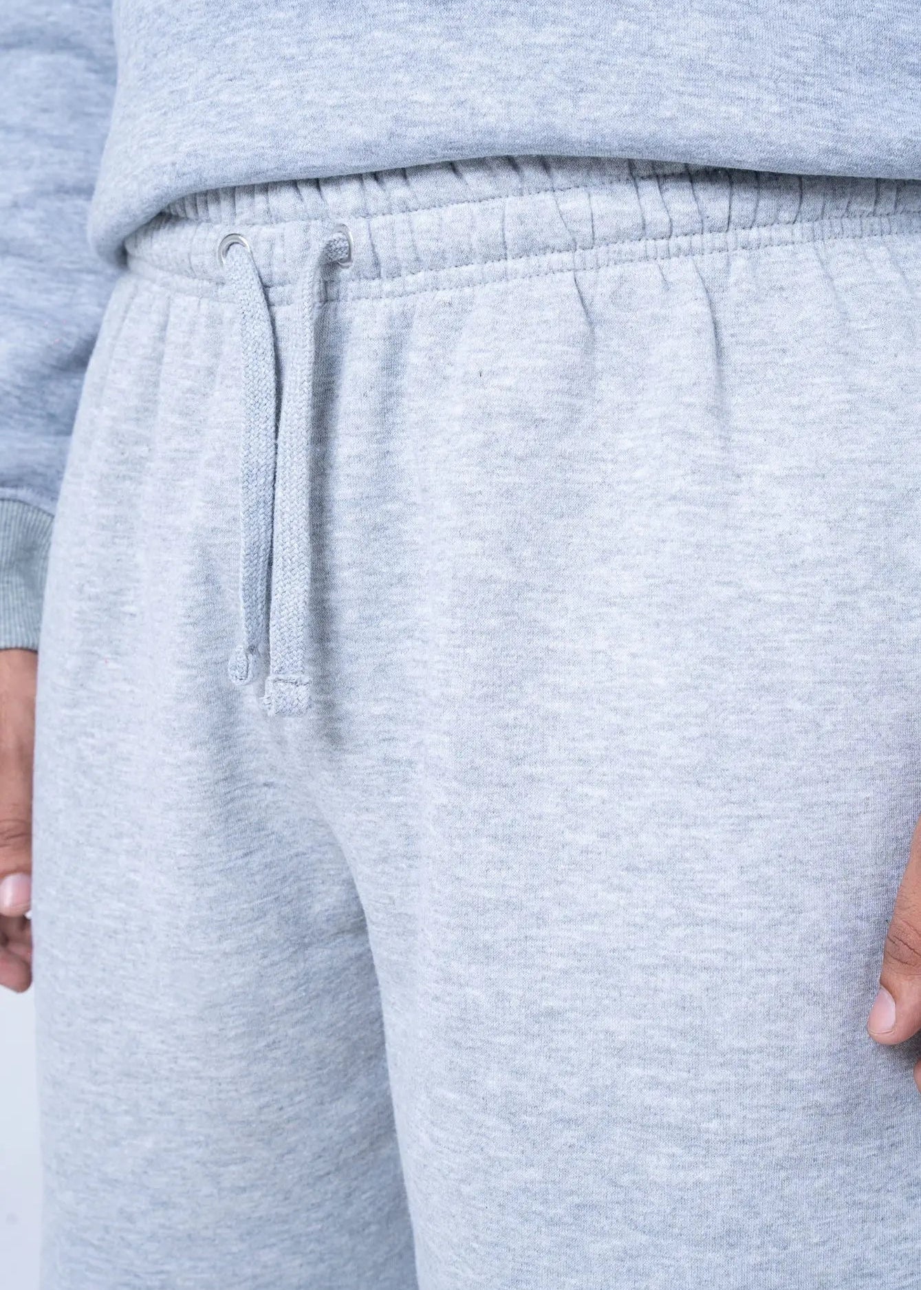 KNITTED CASUAL SHORT GREY MELANGE - GTS-B4325