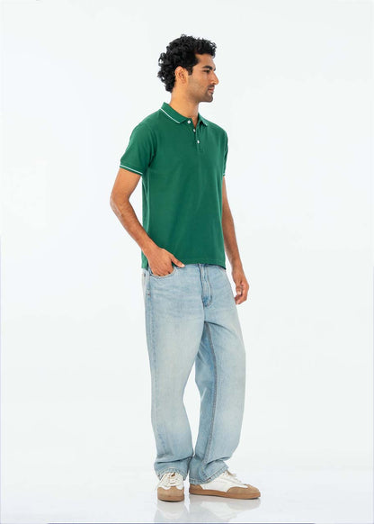 POLO SHIRT PIQUE SEA GREEN - GTS-B4334