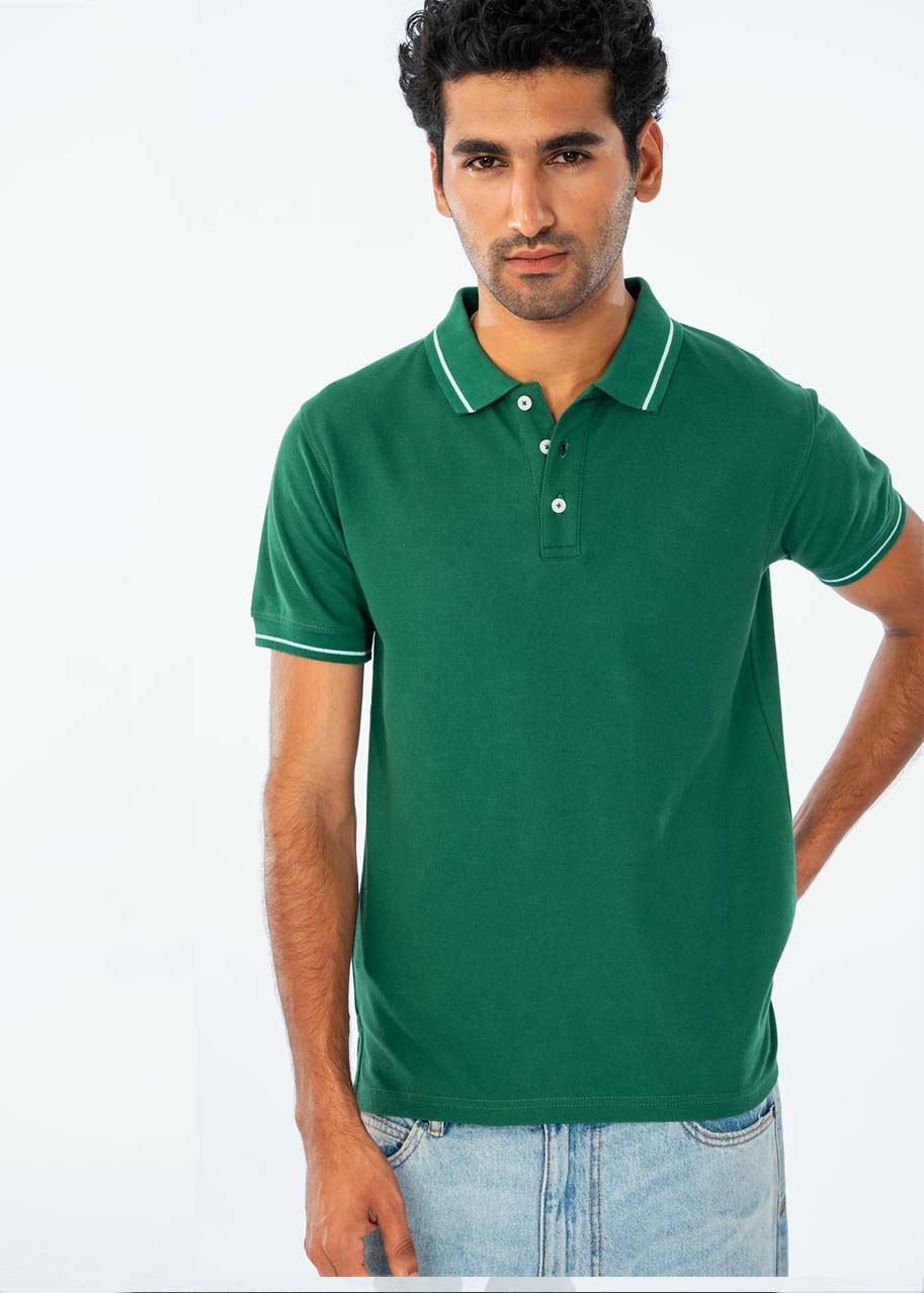 POLO SHIRT PIQUE SEA GREEN - GTS-B4334