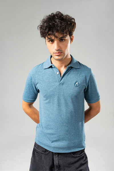 Picture of GTS-B4228 POLO SHIRT H/SLV BLUE - Chenone Official - Online Shopping