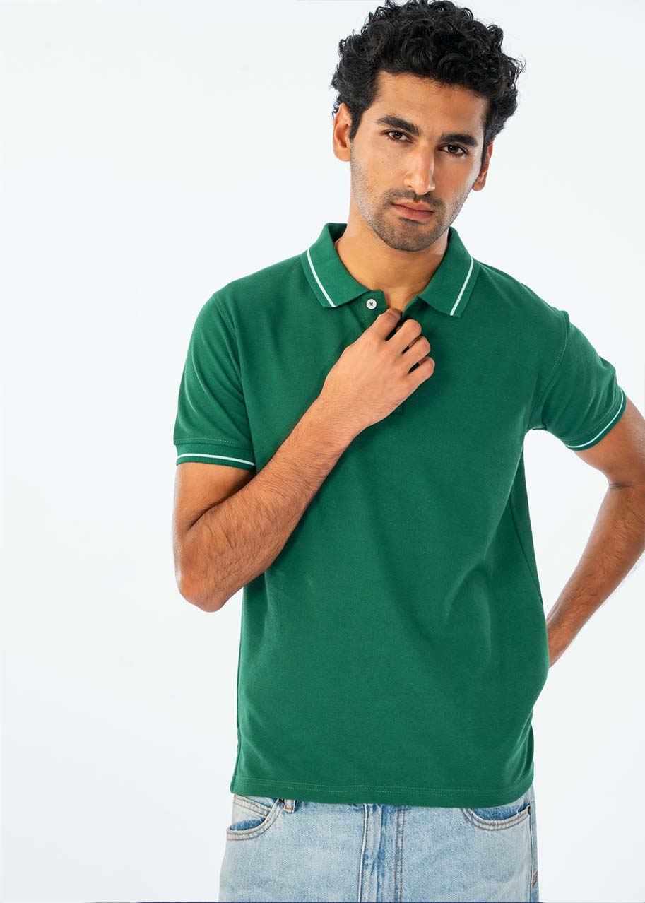POLO SHIRT PIQUE SEA GREEN - GTS-B4334