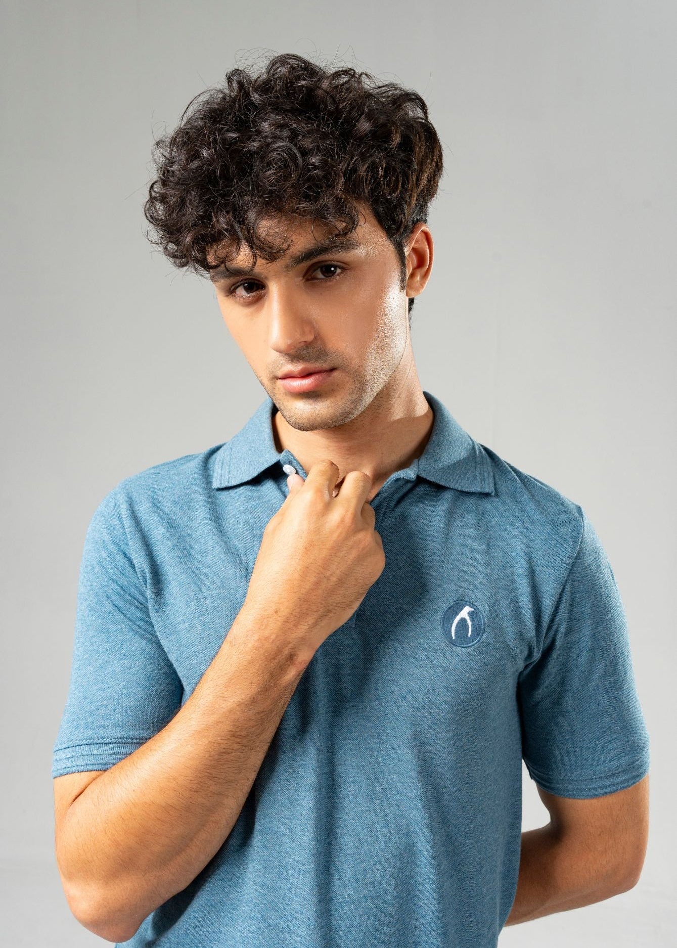 Picture of GTS-B4228 POLO SHIRT H/SLV BLUE - Chenone Official - Online Shopping