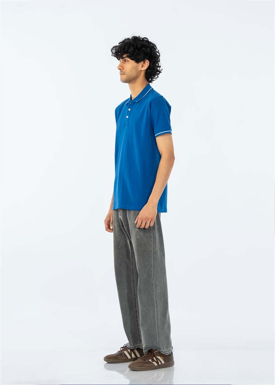 POLO SHIRT PIQUE L/BLUE - GTS-B4334