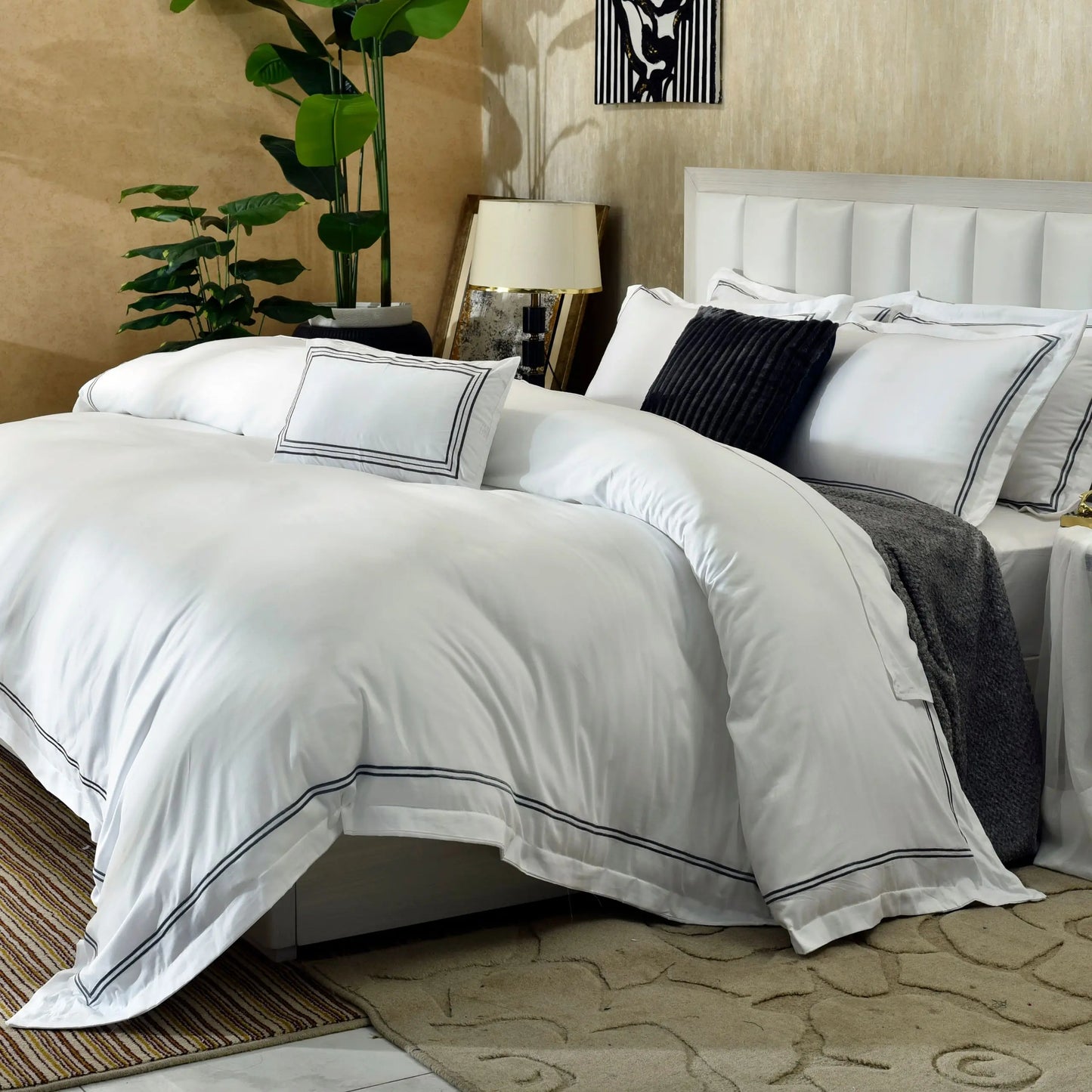 6 PCS DUVET COVER SET GREY BRATTA NOVA-25N