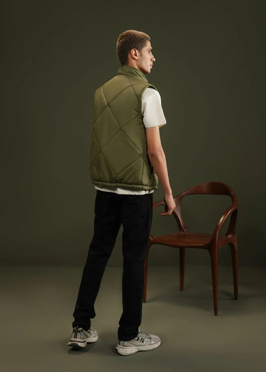 BUBBLE/QUILTED JACKET OLIVE - GTS-6385