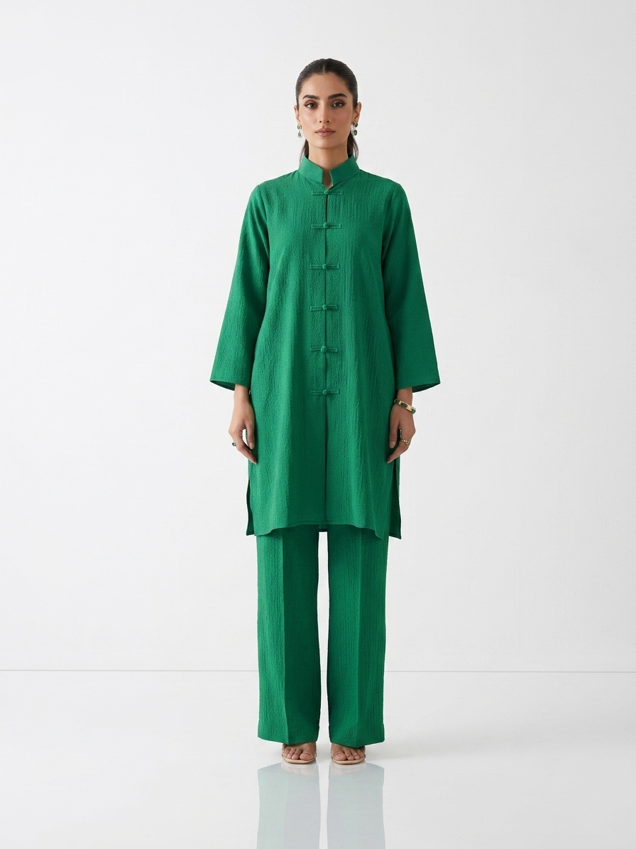 Co-ord set Green LDS-7309- Women's Summer Eastern Wear | ChenOne