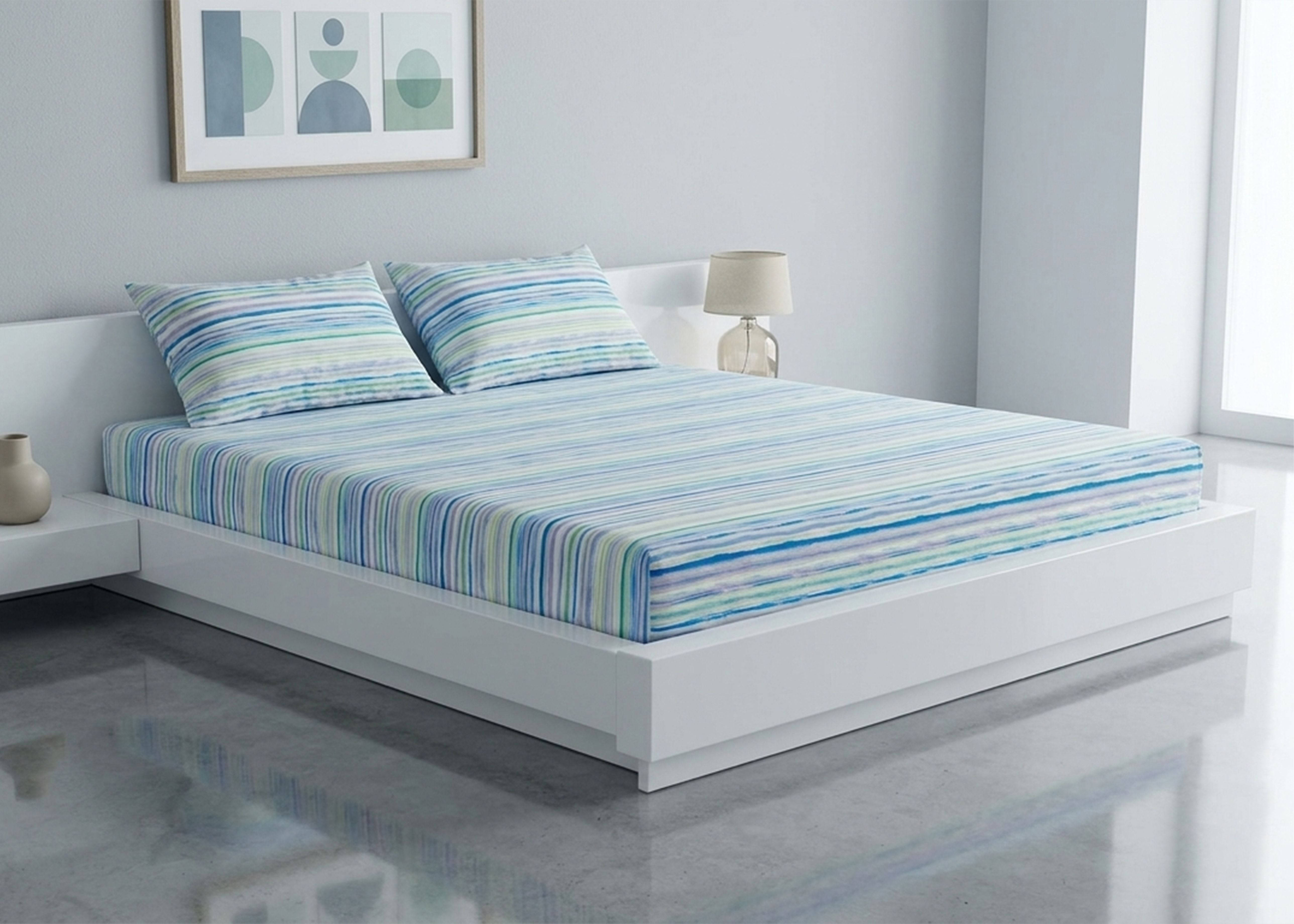 COTTON BED SHEET SET KING D16