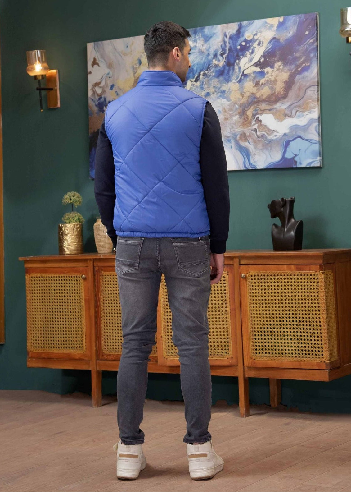 Picture of GTS-6391 PUFFER JACKET SLV LESS INK BLUE - Chenone Official - Online Shopping