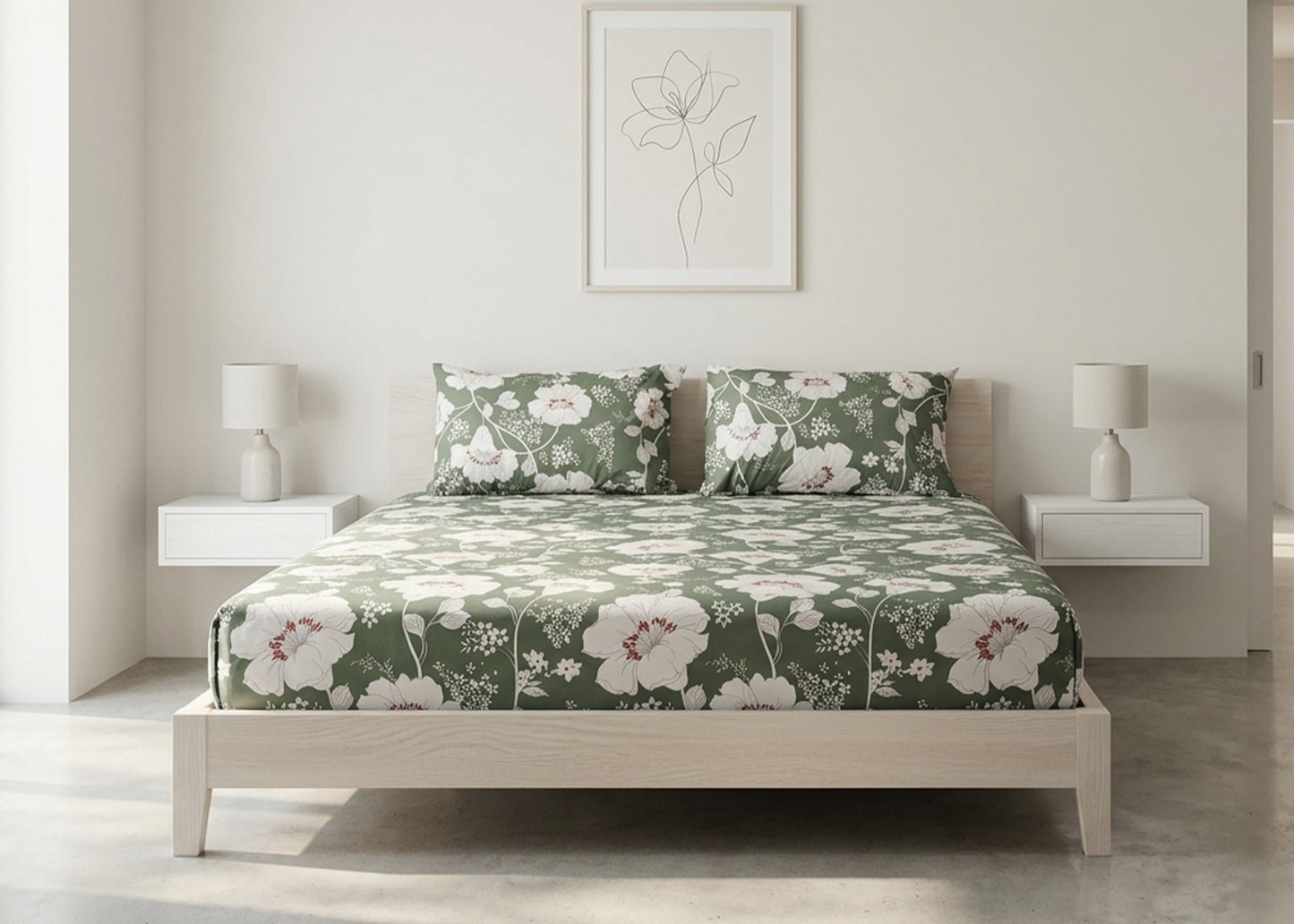 COTTON BED SHEET SET KING D9