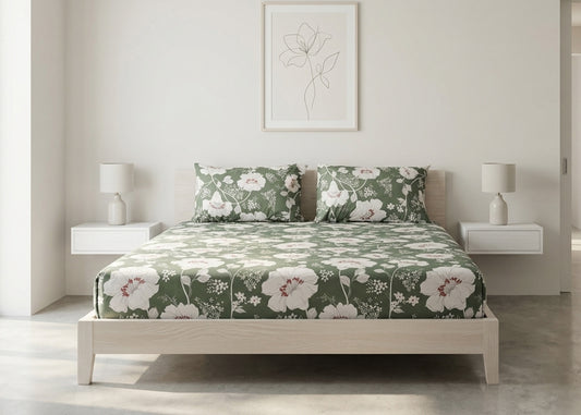 COTTON BED SHEET SET KING D9