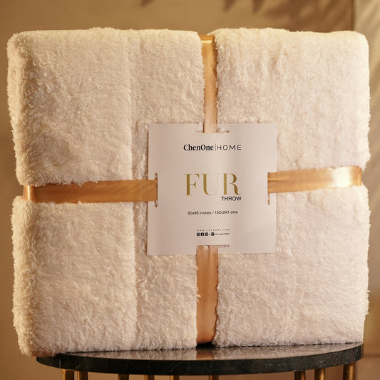 Picture of FUR THROW OAT MILK IMP FUR THROW-24 - Chenone Official - Online Shopping