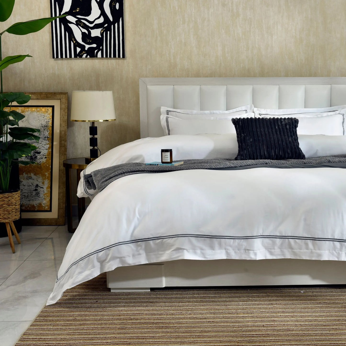 6 PCS DUVET COVER SET GREY BRATTA NOVA-25N