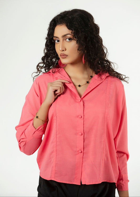 Picture of LDS-6795 SHIRT CASUAL PINK - Chenone Official - Online Shopping