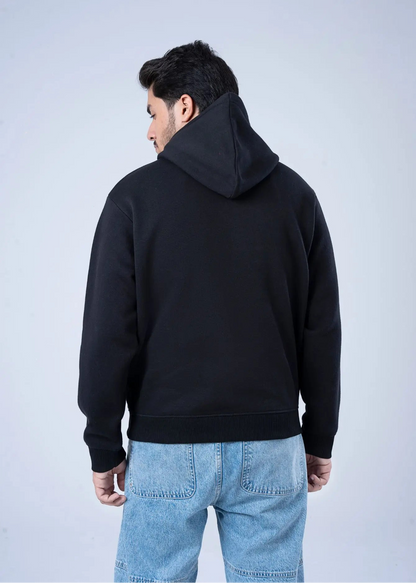 PULL OVER HOODIE KNITTED BLACK - GTS-B4296