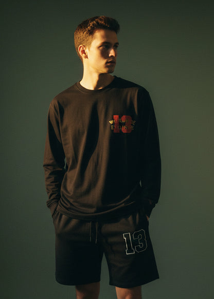 KNITTED CASUAL SHORT BLACK - GTS-B4322