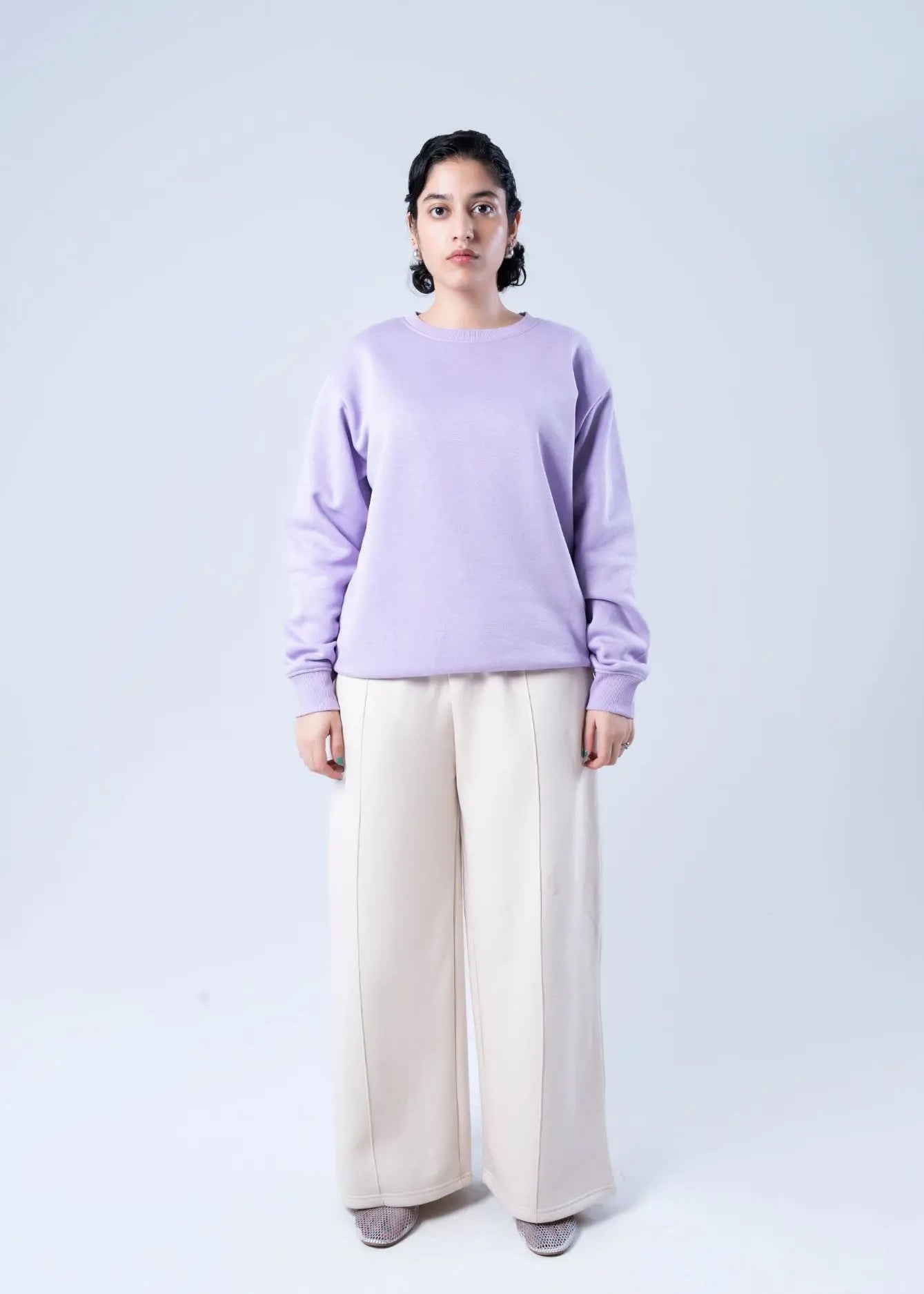 SWEATSHIRT KNITTED LILAC - LDS-A1782