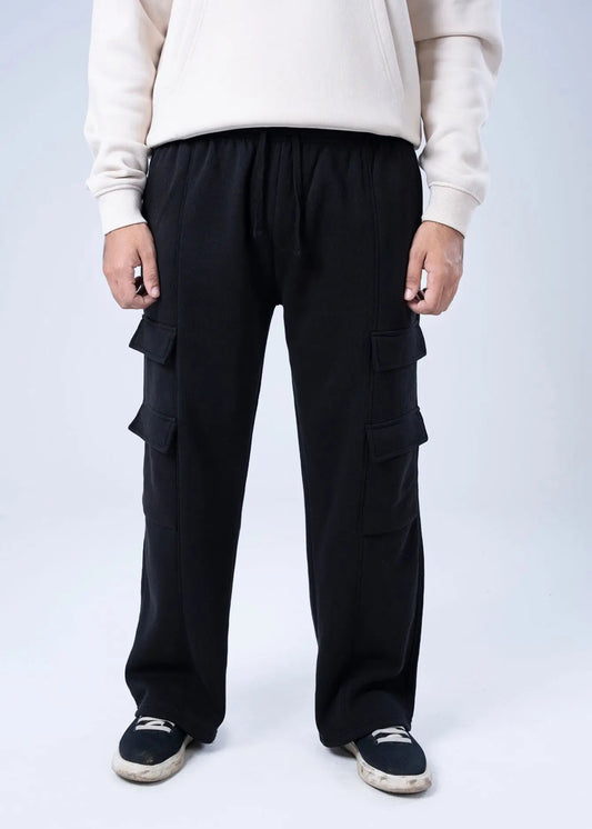 PULL ON TROUSER KNITTED BLACK - GTS-B4321