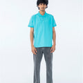 POLO SHIRT COTTON PIQUE AQUA BLUE - GTS-B4335
