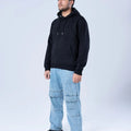 PULL OVER HOODIE KNITTED BLACK - GTS-B4296