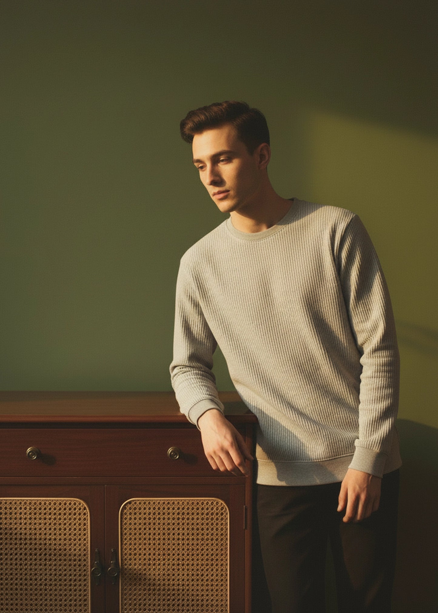 SWEAT SHIRT OATMEAL - GTS-B4289