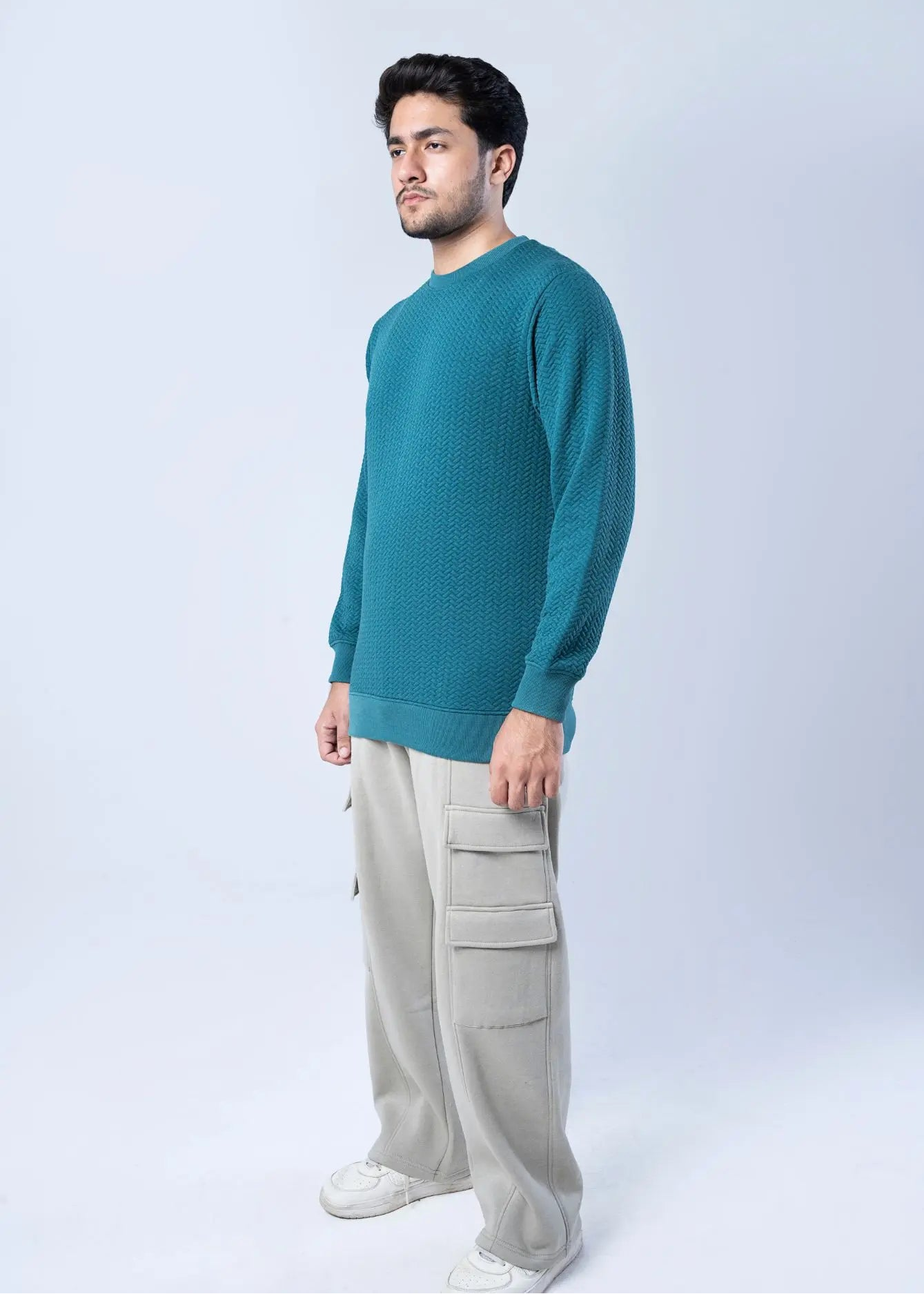 SWEATSHIRT TEAL - GTS-B4281